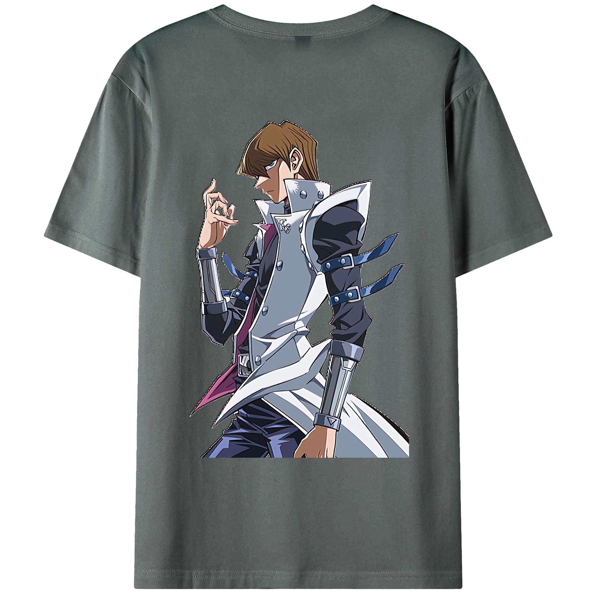 （画像用） 遊☆戯☆王 Yu-Gi-Oh! 綿100％ メンズ半袖Tシャツ（バックプリント） 通気性